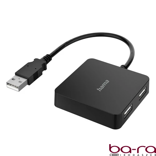 Elosztó HUB HAMA USB 2.0 + 4xUSB 2.0 fekete