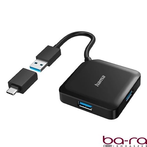 Elosztó HUB HAMA USB 3.2 + 4xUSB 3.2