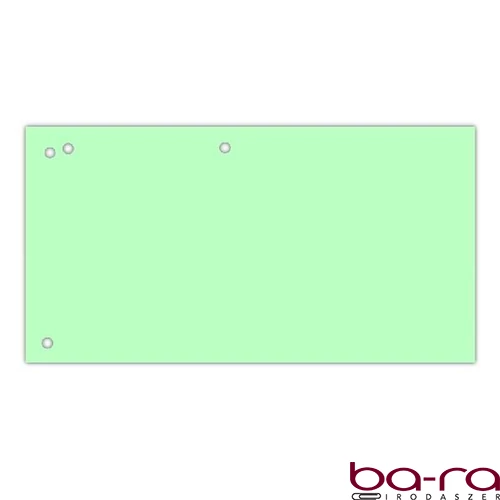 Elválasztócsík DONAU 105x235 mm karton zöld 100 darabos