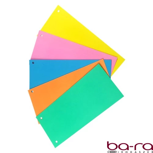 Elválasztócsík FORTUNA 105x235mm karton vegyes színekben 5x20 darabos