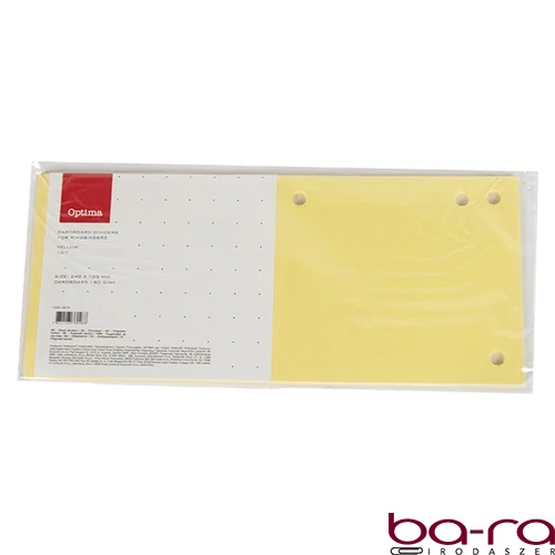 Elválasztócsík OPTIMA 105x240mm sárga 10 darabos