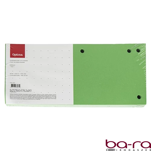 Elválasztócsík OPTIMA 105x240mm zöld 100 darabos