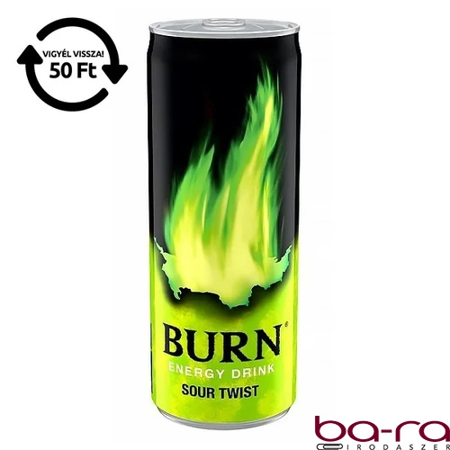 Energiaital BURN Zöld alma 0,25L DRS