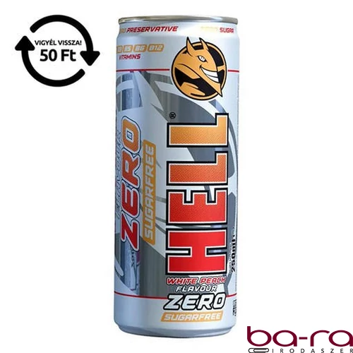 Energiaital HELL Zero White peach 0,25L DRS
