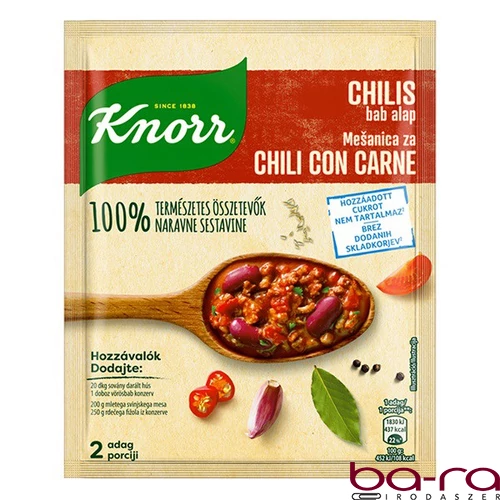 Ételalap KNORR 100% Természetes Chilis bab 47 g
