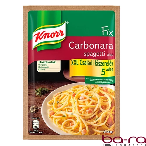 Ételalap KNORR Fix Carbonara spagetti XXL 60 g