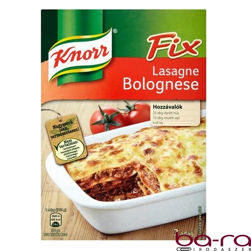 Ételalap KNORR Fix Lasagne Bolognese 205 g