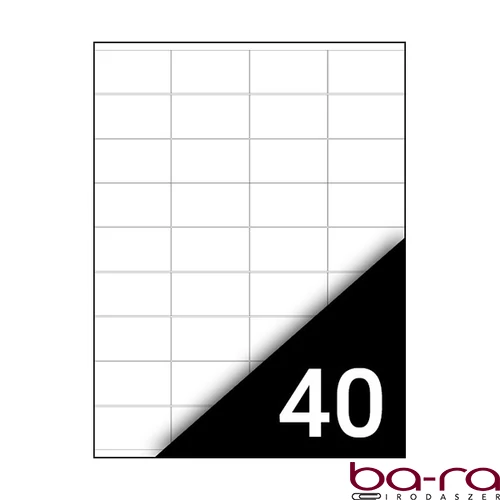 Etikett FORTUNA 52,5x29,7mm univerzális 4000 címke/doboz 100 ív/doboz