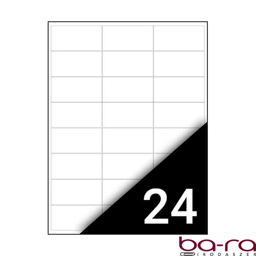 Etikett FORTUNA 70x36mm univerzális 2400 címke/doboz 100 ív/doboz