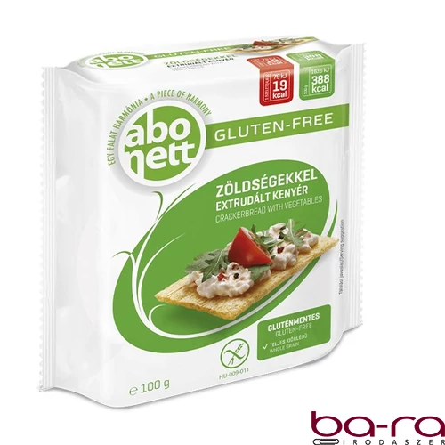 Extrudált kenyér ABONETT gluténmentes zöldségekkel 100 g