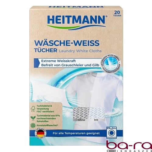 Fehérítő kendő HEITMANN 20 darabos