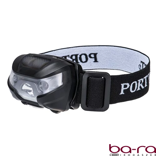 Fejlámpa PORTWEST COB újratölthető USB fekete