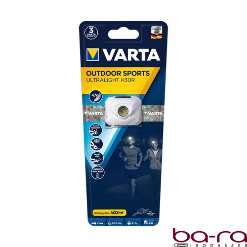 Fejlámpa VARTA Outdoor Sports UltraLight H30R fehér