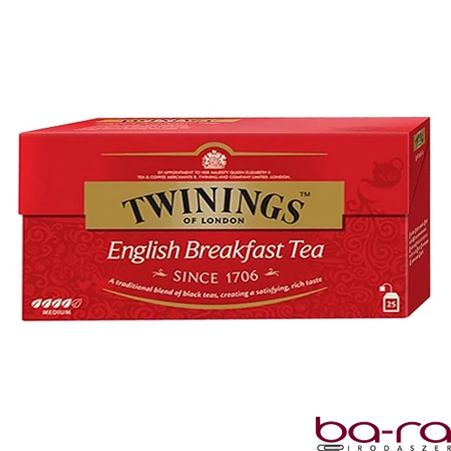 Fekete tea TWININGS English Breakfast 25x2 g