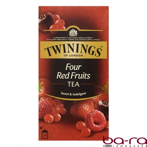 Fekete tea TWININGS piros gyümölcsös 25 filter/doboz
