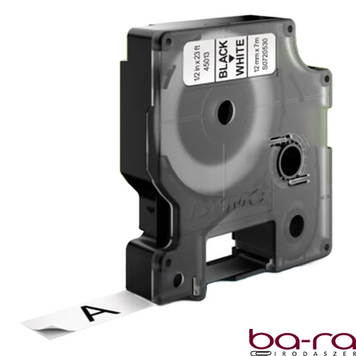 Feliratozó szalag DYMO D1 45013 12mm x 7m fehér alapon fekete írásszín