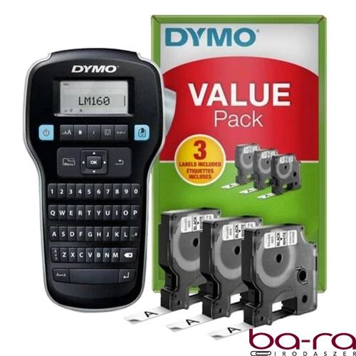 Feliratozógép DYMO LM 160 S0717930 hordozható elemes + 3 db 45013 kazetta