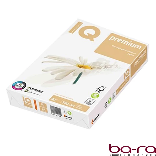 Fénymásolópapír IQ Premium Triotech A/4 80 g 500 ív/csomag