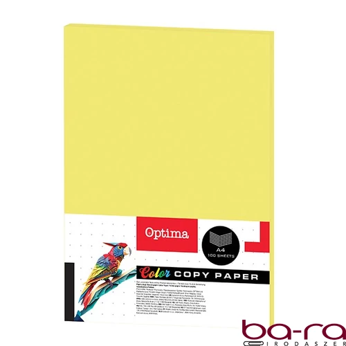 Fénymásolópapír színes OPTIMA A/4 75 g neon sárga 100 ív/csomag