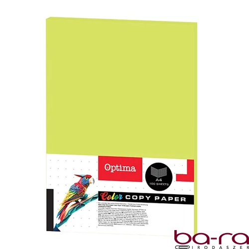 Fénymásolópapír színes OPTIMA A/4 75 g neon zöld 100 ív/csomag