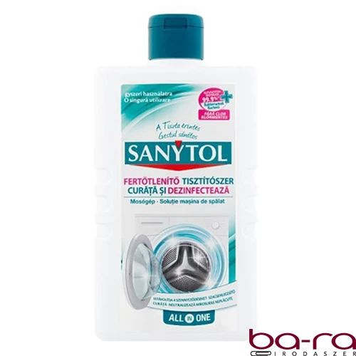 Fertőtlenítő mosógép tisztító SANYTOL 250ml