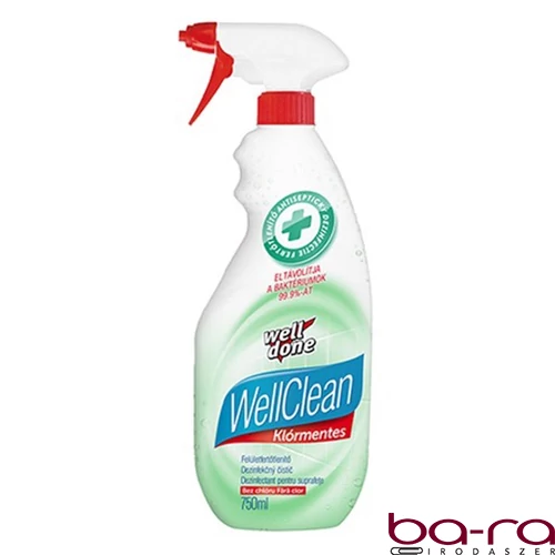 Fertőtlenítőszer WELL DONE Well Clean klórmentes szórófejes 750 ml