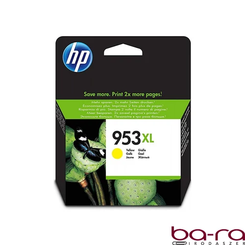 Festékpatron HP F6U18AE No.953XL sárga 20ml