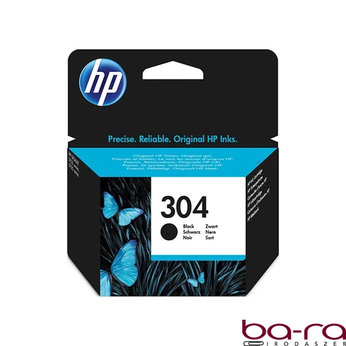 Festékpatron HP N9K06AEB (304) fekete