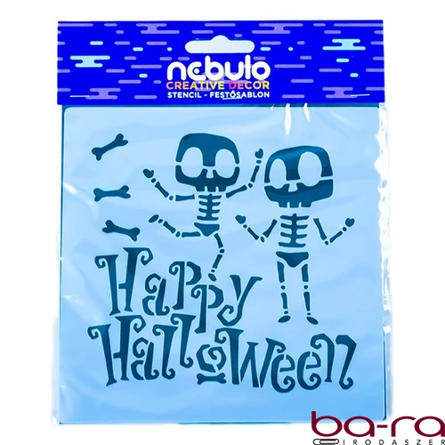 Festősablon NEBULO műanyag lap halloween csontok