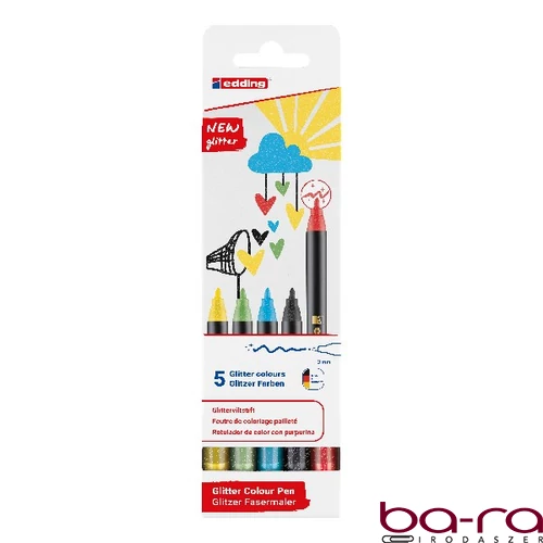 Filctoll EDDING 1200 csillámos 5 darabos