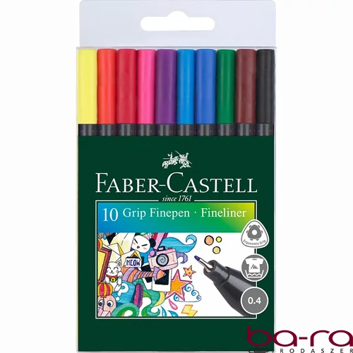 Filctoll FABER-CASTELL Grip 0,4 mm 10 darabos