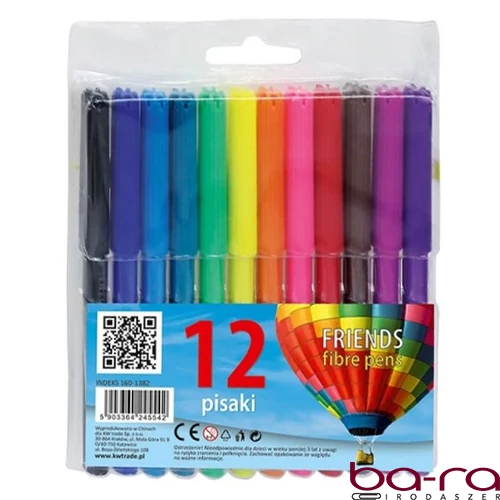 Filctoll FIORELLO színes 12 darabos