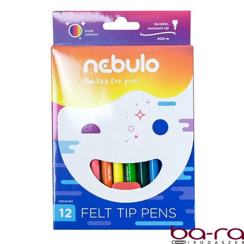 Filctoll NEBULO vízbázisú színes 12 darabos