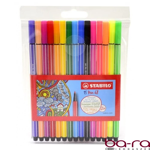 Filctoll STABILO Pen 68 10+5 neon készlet