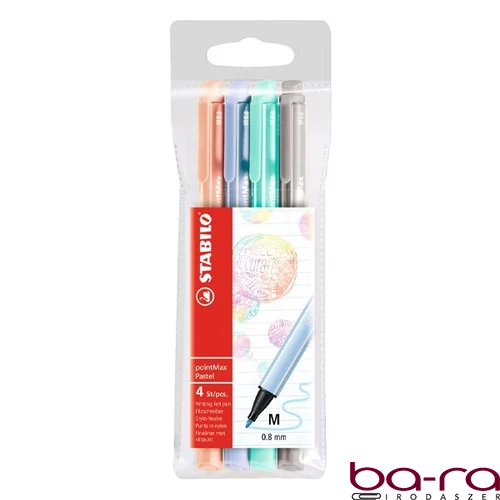 Filctoll STABILO PointMax PASTEL 4 darabos