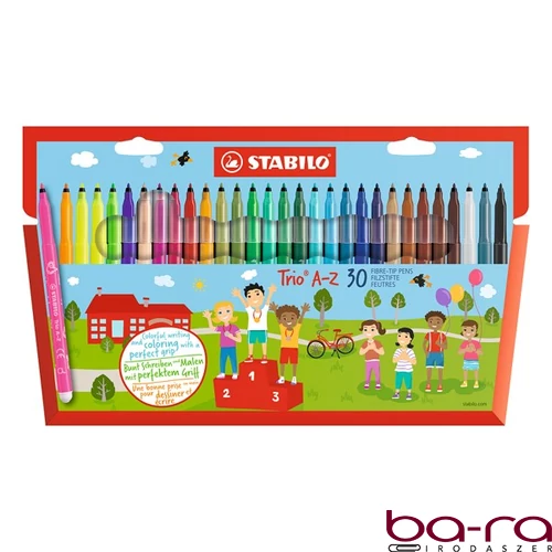 Filctoll STABILO Trio A-Z 30 darabos