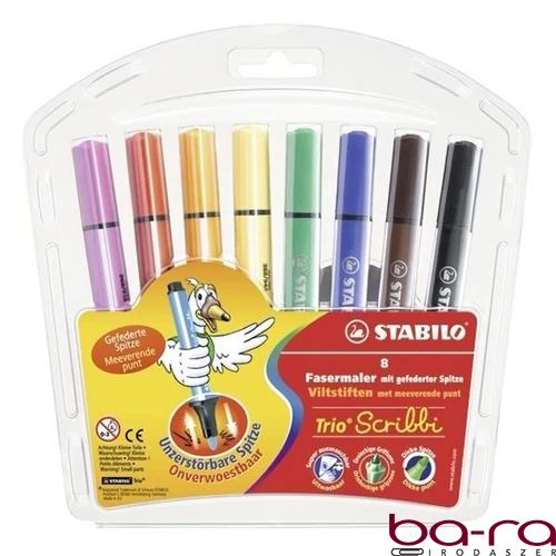 Filctoll STABILO Trio Scribbi 8 darabos