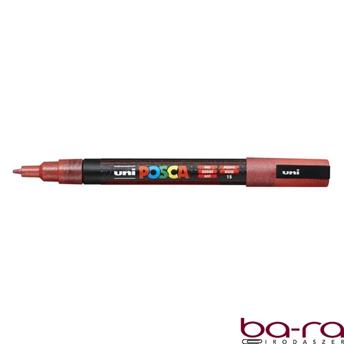 Filctoll UNI Posca PC-3ML csillámló piros