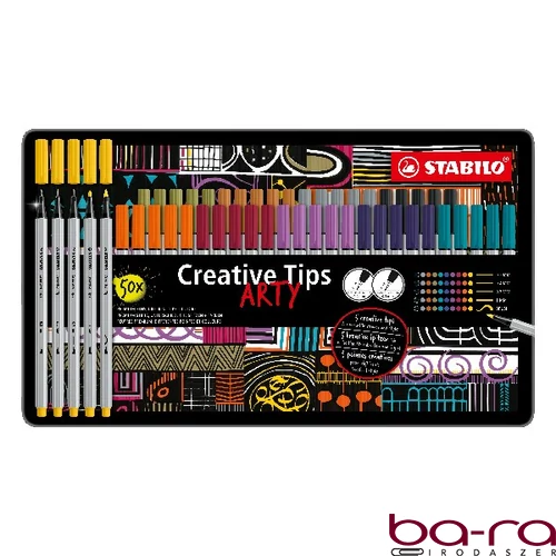 Flictoll STABILO Cretive Tips Arty Urban fémdobozos 50 darabos