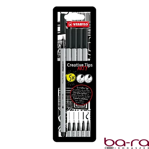 Flictoll STABILO Cretive Tips Arty black 5 darabos