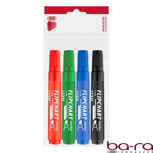 Flipchart marker ICO Artip 12 XXL vágott 1-4mm 4 darabos