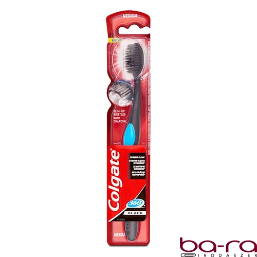 Fogkefe COLGATE 360° Black közepes sörtéjű