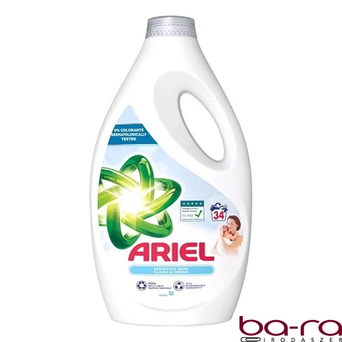 Folyékony mosószer ARIEL Sensitive 34 mosás 1,7L