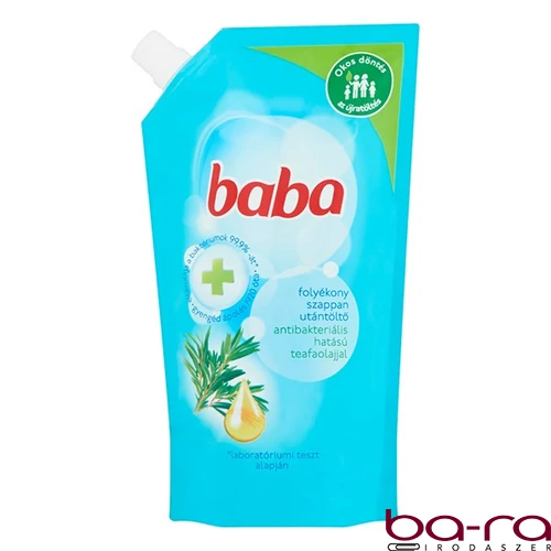 Folyékony szappan utántöltő BABA antibakteriális teafaolajjal 500 ml