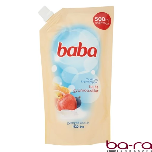 Folyékony szappan utántöltő BABA tej és gyümölcsillat 500 ml