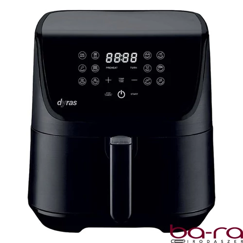 Forrólevegős sütő DYRAS AIRF-55L fekete