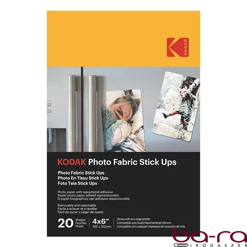 Fotópapír KODAK Photo Fabric 10x15 cm felragasztható és visszaszedhető 20 íves
