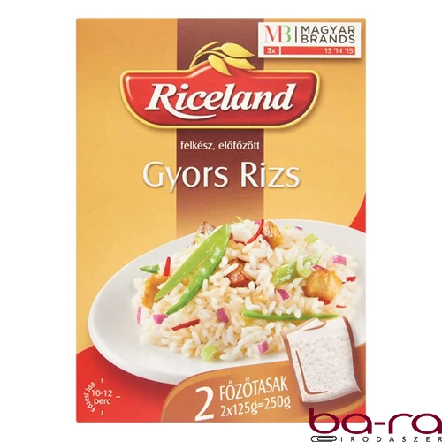 Főzőtasakos rizs RICELAND Gyors 2x125 g