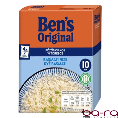 Főzőtasakos rizs UNCLE BEN`S basmati 4x125 g