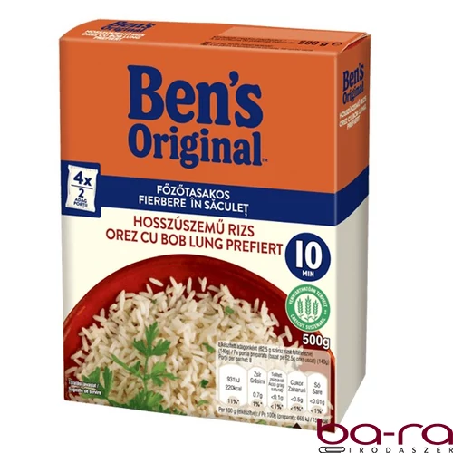 Főzőtasakos rizs UNCLE BEN`S hosszúszemű 4x125 g